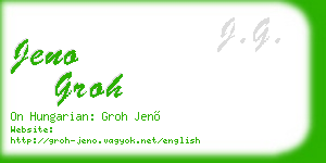 jeno groh business card